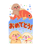 かわいいトイプードル♥お正月【BIG】（個別スタンプ：13）