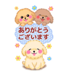 かわいいトイプードル♥お正月【BIG】（個別スタンプ：25）