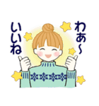 キュートなお団子ちゃん 8 ☆ 冬の思いやり（個別スタンプ：25）