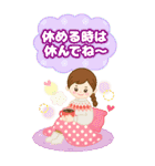 BIG❀やさしい女の子のお正月/日常【2022】（個別スタンプ：35）