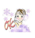 キレイ文字でHappy♡あいさつ言葉（個別スタンプ：3）