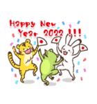 鳥獣戯画【あけおめ！ 2022！の巻】（個別スタンプ：3）