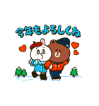 動くBROWNあけおめスタンプ（個別スタンプ：18）