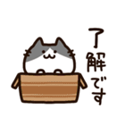 毎日使える！敬語！ハチワレ黒白猫ちゃん（個別スタンプ：2）