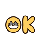 毎日使える！敬語！ハチワレ黒白猫ちゃん（個別スタンプ：4）