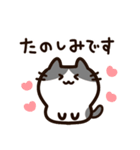 毎日使える！敬語！ハチワレ黒白猫ちゃん（個別スタンプ：20）