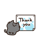 青いハートと気持ちを伝える黒猫ちゃん（個別スタンプ：10）