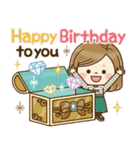 飛び出す*大人かわいい主婦*誕生日＆お祝い（個別スタンプ：2）
