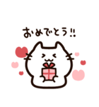 ハートいっぱい！気持ちを伝える白猫ちゃん（個別スタンプ：35）