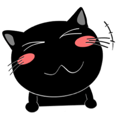 [LINEスタンプ] 黒猫ハッピー×LINEスタンプの日