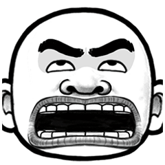 [LINEスタンプ] 超高速飛び出すスキンヘッドの奴台詞なし