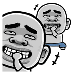 [LINEスタンプ] 毒舌スキンヘッド台詞なし