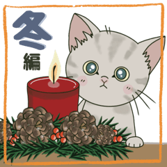[LINEスタンプ] 冬編☆ネコのぽんにゃん