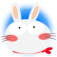 [LINEスタンプ] なにわの白うさぎサン★やさしいイラスト