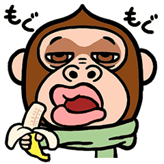 [LINEスタンプ] 神出鬼没ザル
