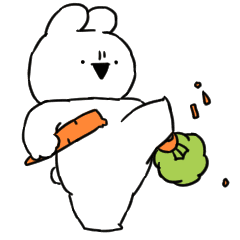[LINEスタンプ] すこぶる動くちびウサギ【辛口】
