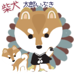 [LINEスタンプ] 柴犬太郎といぶき(ふゆ)