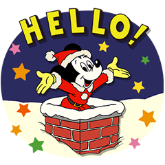 [LINEスタンプ] ミッキー＆フレンズ（レトロクリスマス)
