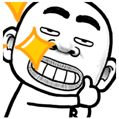 [LINEスタンプ] スキンヘッド台詞なし2
