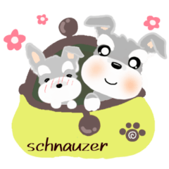 [LINEスタンプ] (ずっと使える)ふんわり癒されシュナウザー