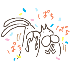 [LINEスタンプ] うさぎタイツ × ねこタイツ