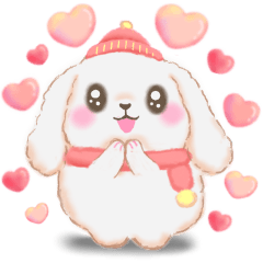 [LINEスタンプ] Babyうさぎさん「冬」