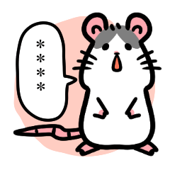 [LINEスタンプ] ファンシーラットのはち(2) カスタム！