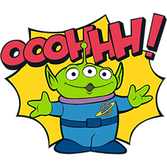[LINEスタンプ] 動く！エイリアン（コミックポップ）