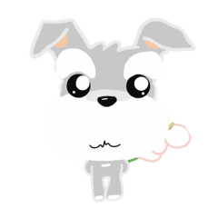 [LINEスタンプ] (ポップアップ)ふんわり癒されシュナウザー