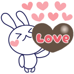 [LINEスタンプ] 【動く】♡しろうさピョン♡敬語