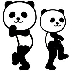 [LINEスタンプ] 超踊るパンダ