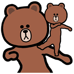 [LINEスタンプ] 超踊るブラウン3