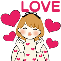 [LINEスタンプ] ふんわりリボンちゃん 7 ♡ 優しい気持ち